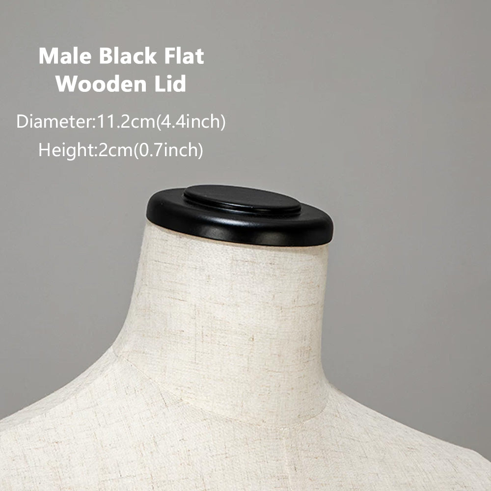 DE-LIANG Wooden Mannequin Head Cap for Clothing Store Boutique Display Dress Form