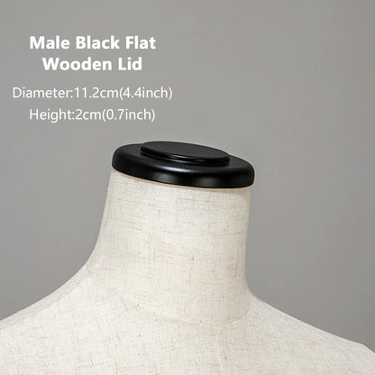 DE-LIANG Wooden Mannequin Head Cap for Clothing Store Boutique Display Dress Form