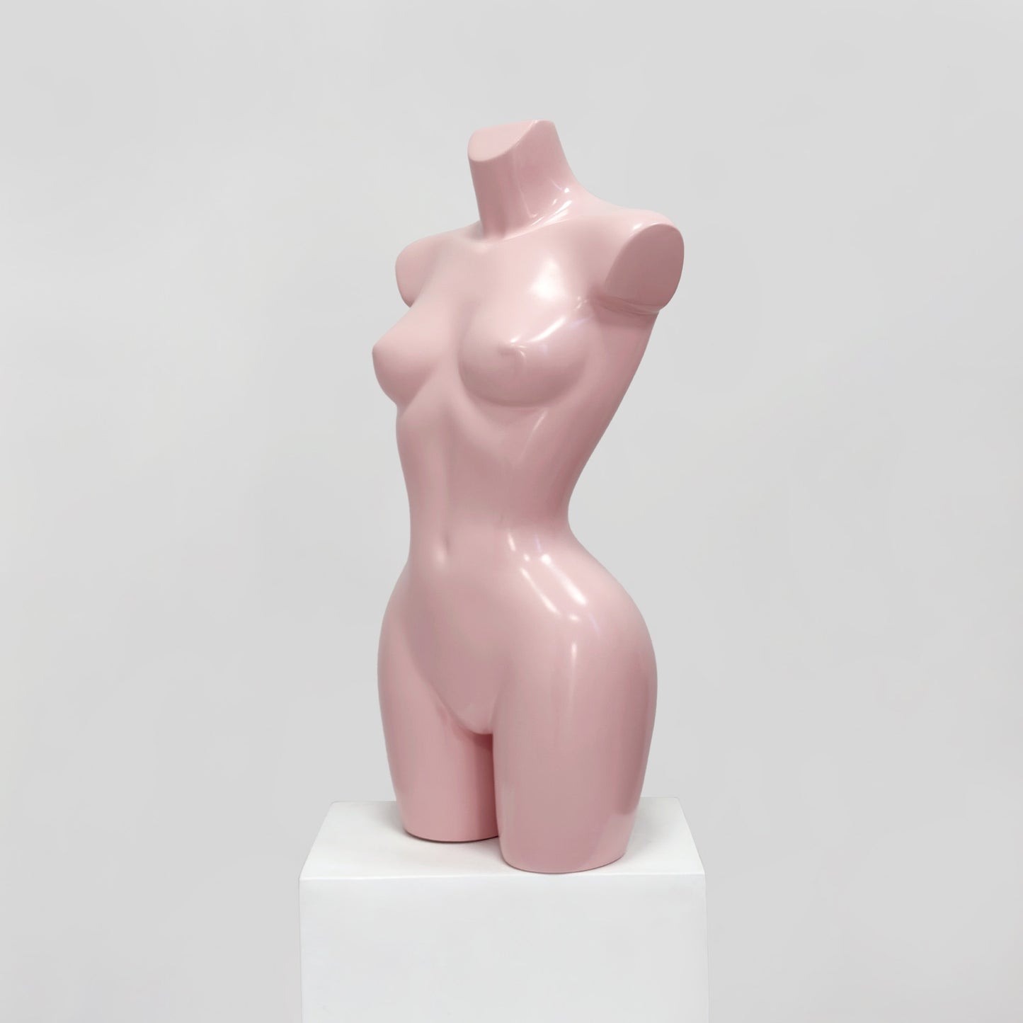 DE-LIANG Female Half-Body Mannequin | Glossy Fiberglass Lingerie Display Torso for Boutique