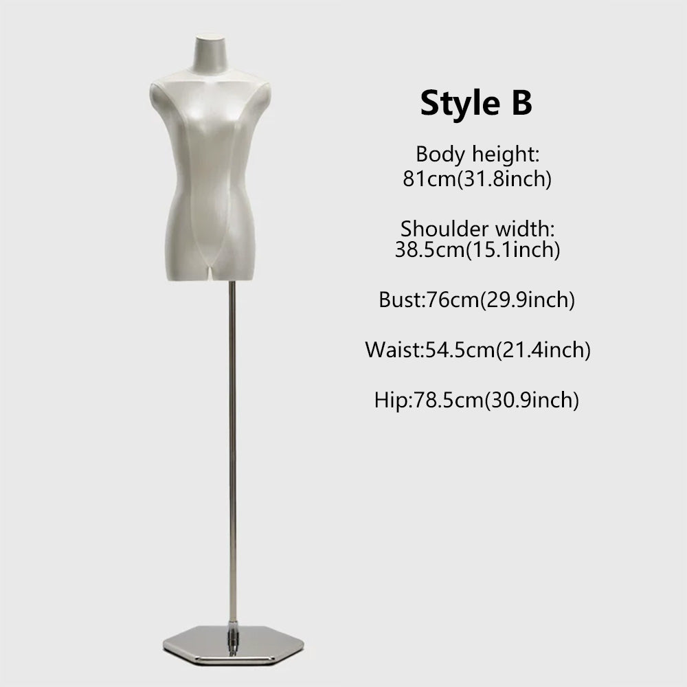 DE-LIANG Female Half Body Torso Mannequin for Dress Tops Lingerie Boutique Display