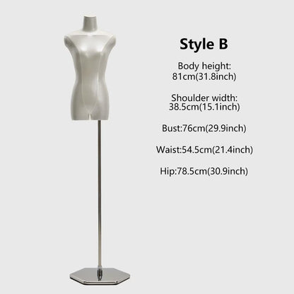 DE-LIANG Female Half Body Torso Mannequin for Dress Tops Lingerie Boutique Display