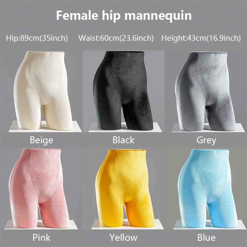 DE-LIANG Velvet Female Mannequin Torso | Lingerie Bra Underwear Display Form