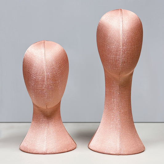 DE-LIANG Luxury Pinnable Linen Mannequin Head: Fashion Style Jewelry, Wig, Hat, Sunglasses, Sarves Display