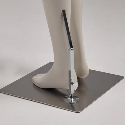 DE-LIANG Luxury Male Full Body Mannequins,Light Gray to Gray Male Dress Form Display Mannequis with Base,Stand Realistic Model for Clothing Shops