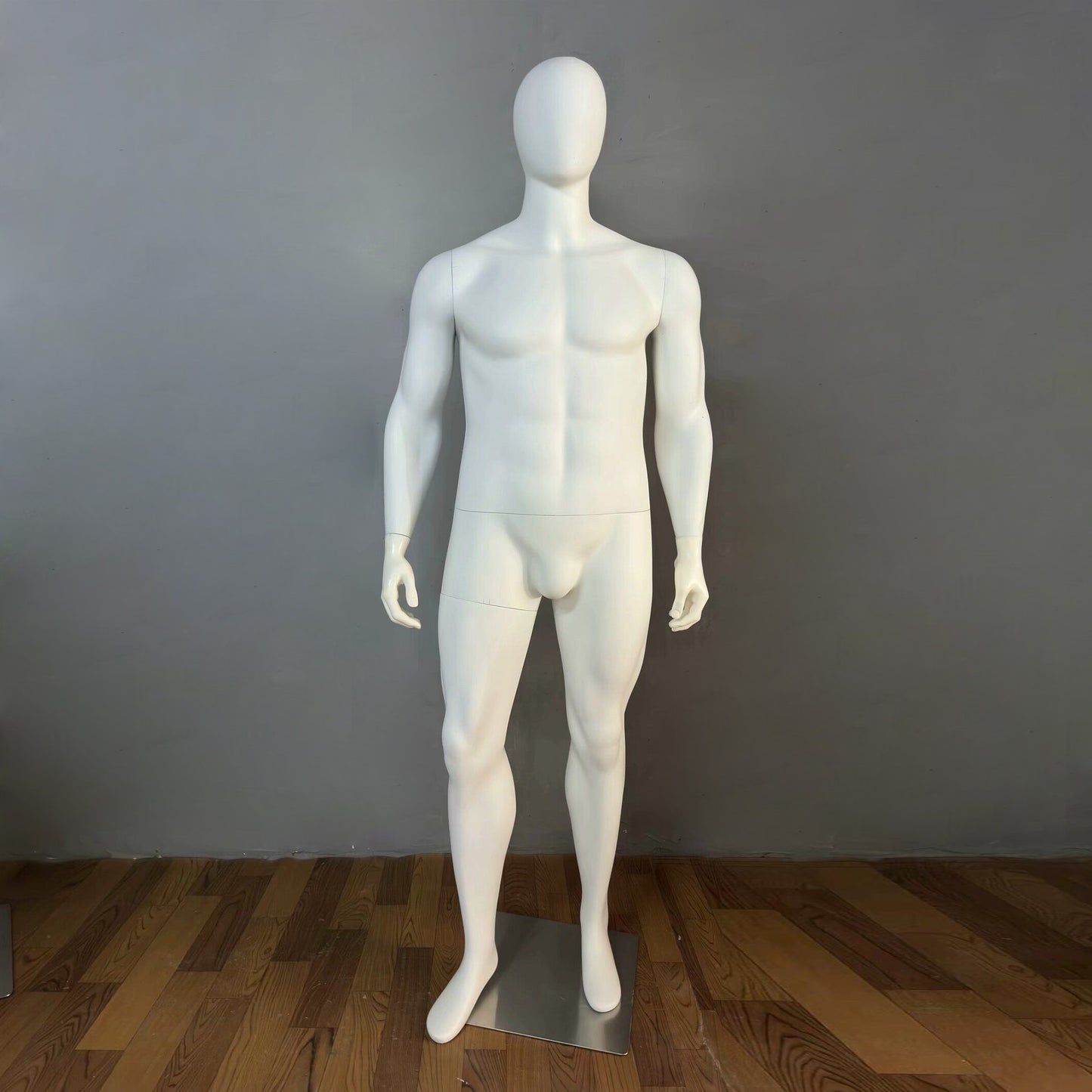 DE-LIANG Maniquí femenino de cuerpo entero de talla grande, blanco, maniquíes de exhibición realistas para mujer, maniquí de fibra de vidrio, torso, vestido, blanco, 1 pieza