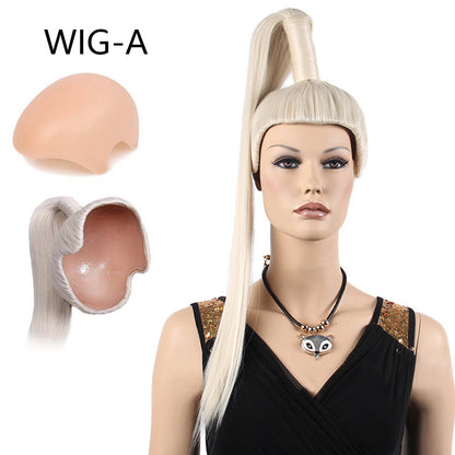 DE-LIANG Clearance Female Head Mannequin Wig Display,Colorful Hard Shell Ponytail Wig Display Mannequin Head,Use for barbershop/Clothing Shop Design Ideas and Wig Shop InteriorDesign DL2379 De-Liang Dress Forms