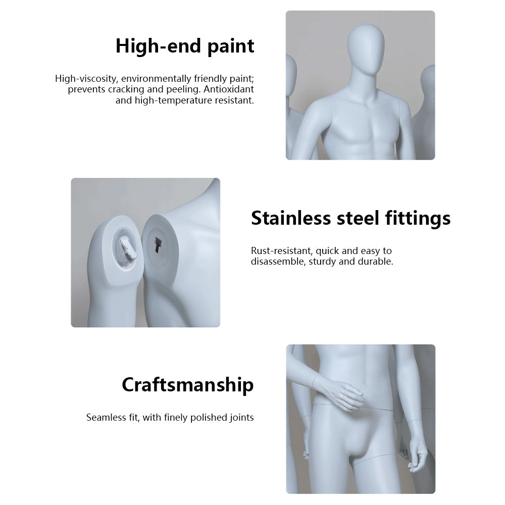 DE-LIANG Male Full Body Premium Mannequin for Clothing Display | Standing & Sitting Pose