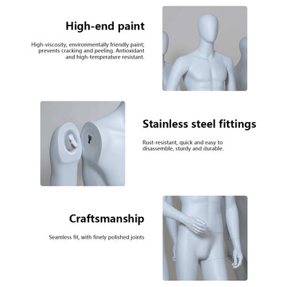 DE-LIANG Male Full Body Premium Mannequin for Clothing Display | Standing & Sitting Pose