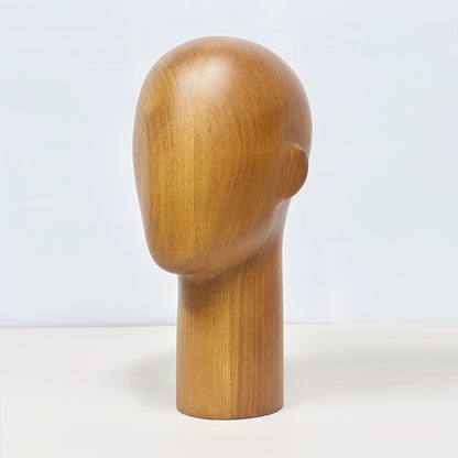 Wooden Mannequin Head Stand | Wig Hat Glasses Tie Display | DE-LIANG