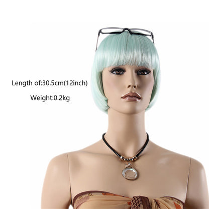 DE-LIANG Fashional Female Mannequin's Wig, Handmade Wigs With Bangs,Short/Long Wig for Window Manikin Head Decorate,Luxury Wigs, Cosplay Wig DL2394 De-Liang Dress Forms