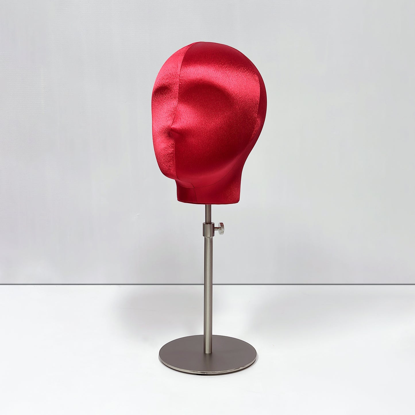 DE-LIANG Plus Size Female Silk Mannequin Head with Adjustable Stand for Wigs & Hats