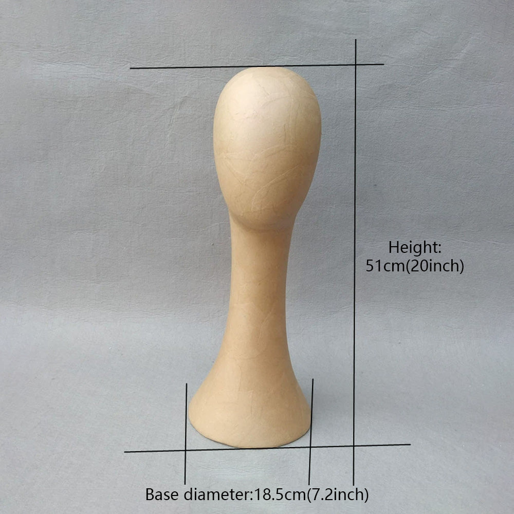 DE-LIANG Kraft Paper Mannequin Head & Dress Form for Garment Sample Display & Hat Wig