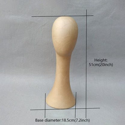 DE-LIANG Kraft Paper Mannequin Head & Dress Form for Garment Sample Display & Hat Wig