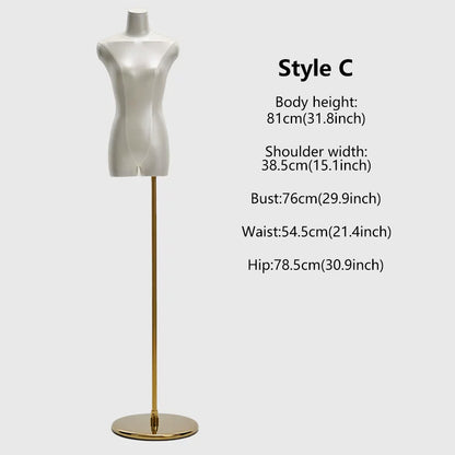 DE-LIANG Female Half Body Torso Mannequin for Dress Tops Lingerie Boutique Display