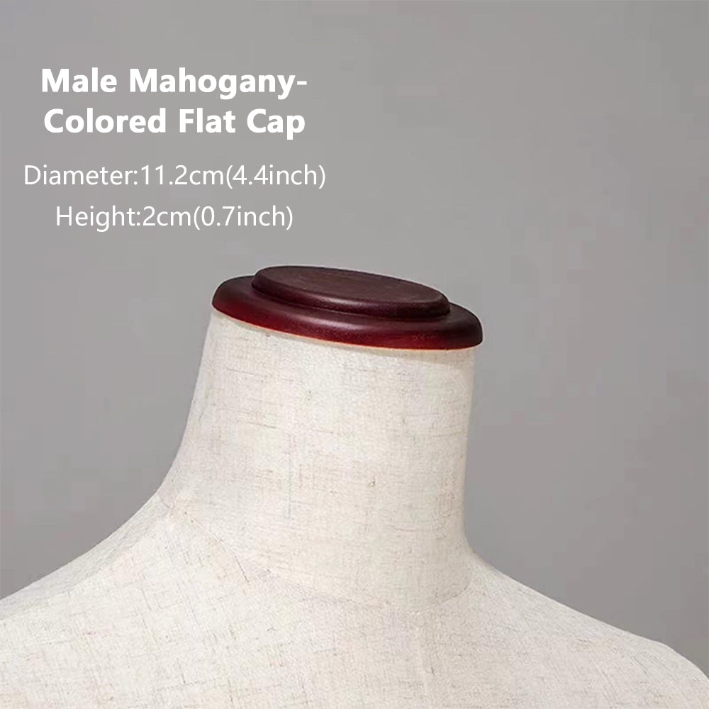 DE-LIANG Wooden Mannequin Head Cap for Clothing Store Boutique Display Dress Form