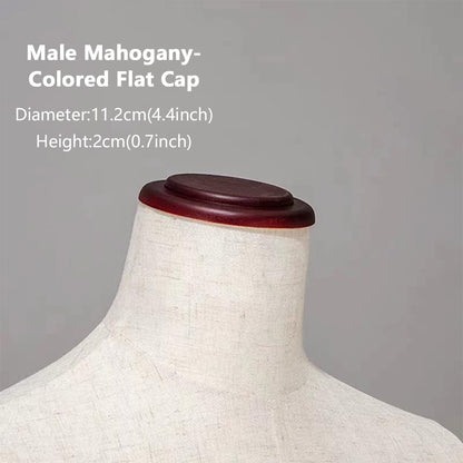 DE-LIANG Wooden Mannequin Head Cap for Clothing Store Boutique Display Dress Form