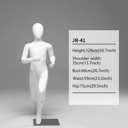 JELIMATE Kids Sports Mannequin Full Body Running & Jumping – Child Athletic Display Form