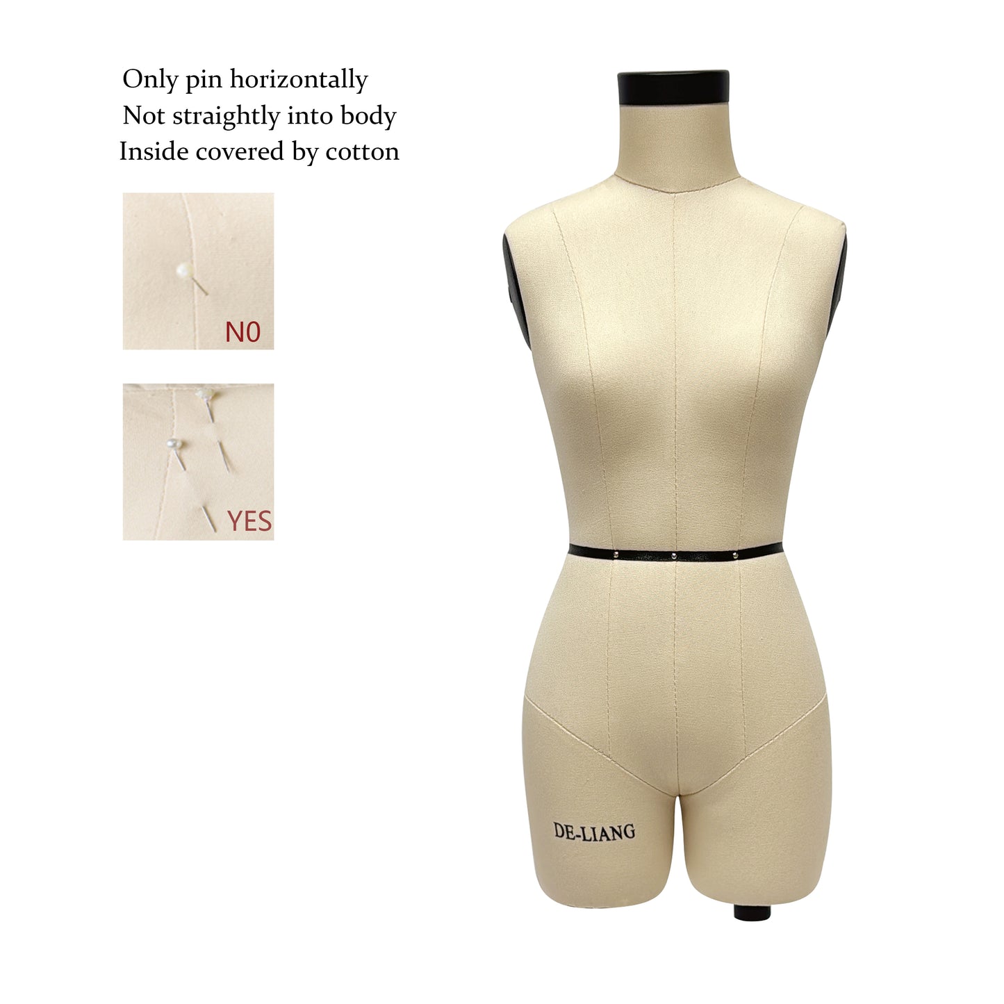 DE-LIANG Half Scale Dress Form 1:2 Miniature Mannequin （Size 6）