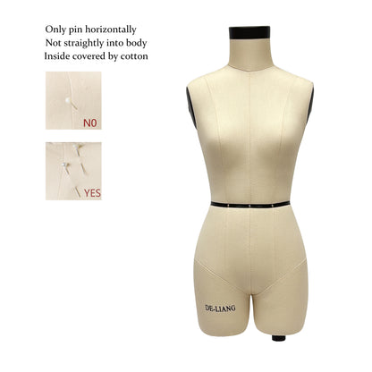 DE-LIANG Half Scale Dress Form 1:2 Miniature Mannequin （Size 6）