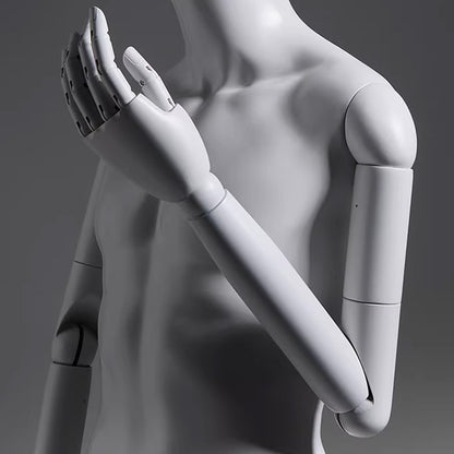 DE-LIANG Gray Youth Mannequin - Full Body Fiberglass Display Forms for Clothing Stores