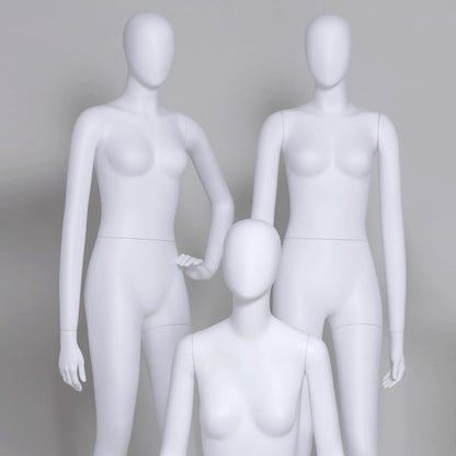 DE-LIANG Luxury Female Full Body Mannequins Stand,Matte White Realistic Fiberglass Dress Form Display,Manikin Torso Stand for Retail Clothing,with base*1pcs DL0168