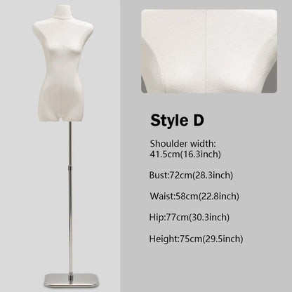 DE-LIANG Slim-Fit Female Torso - Modern Flat-Body Display Form