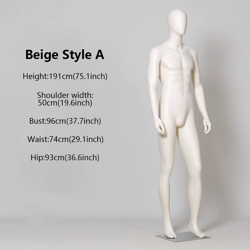 DE-LIANG Male Full Body Premium Mannequin for Clothing Display | Standing & Sitting Pose