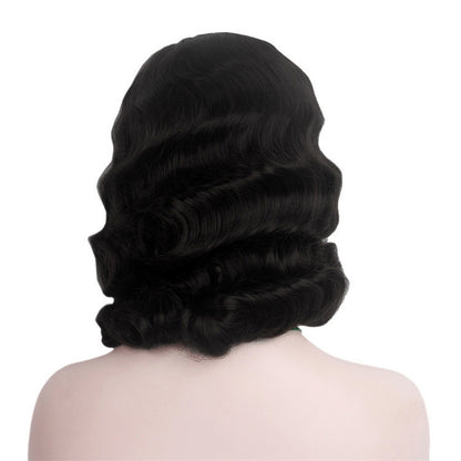 Custom Wig, Female Curly Synthetic Wig With Bangs,Handmade Short Curly Hair,Hair for Window Manikin Head Decorate,Retro Wigs, Cosplay Wig DL2392 De-Liang Dress Forms