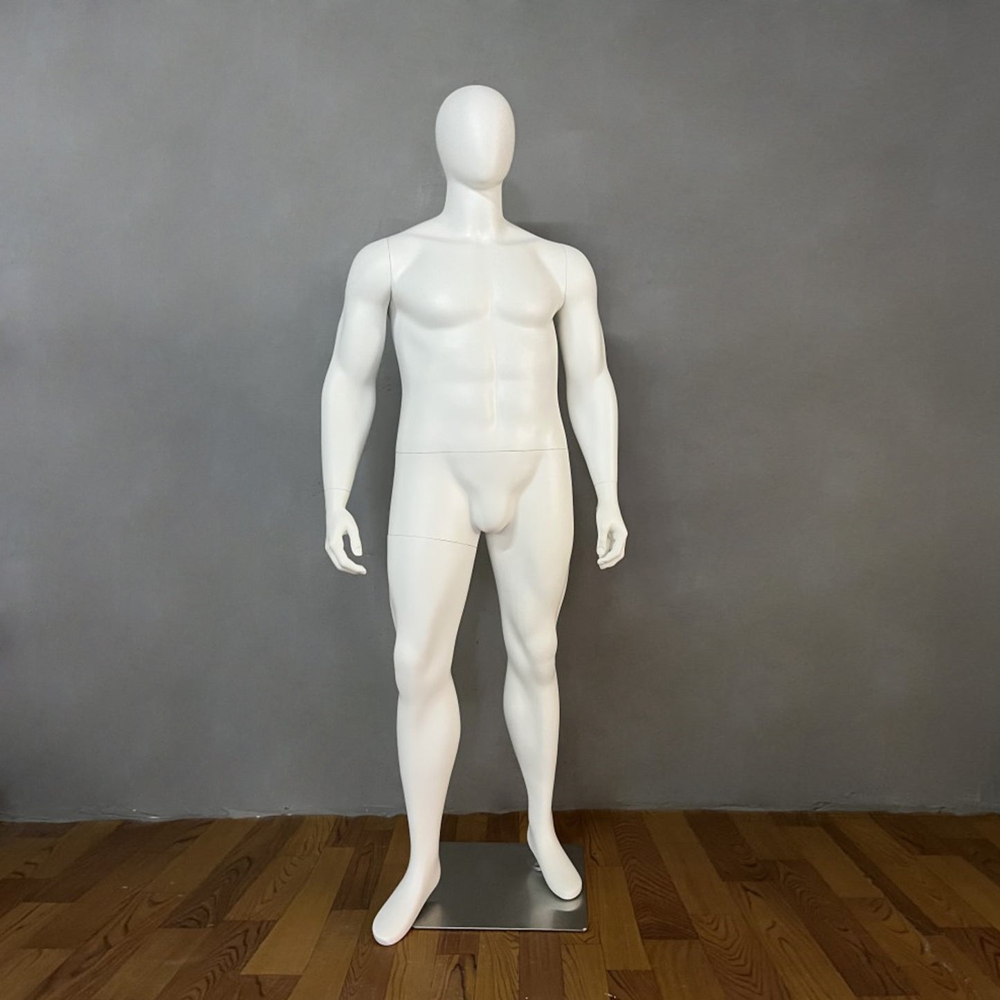 DE-LIANG Maniquí femenino de cuerpo entero de talla grande, blanco, maniquíes de exhibición realistas para mujer, maniquí de fibra de vidrio, torso, vestido, blanco, 1 pieza