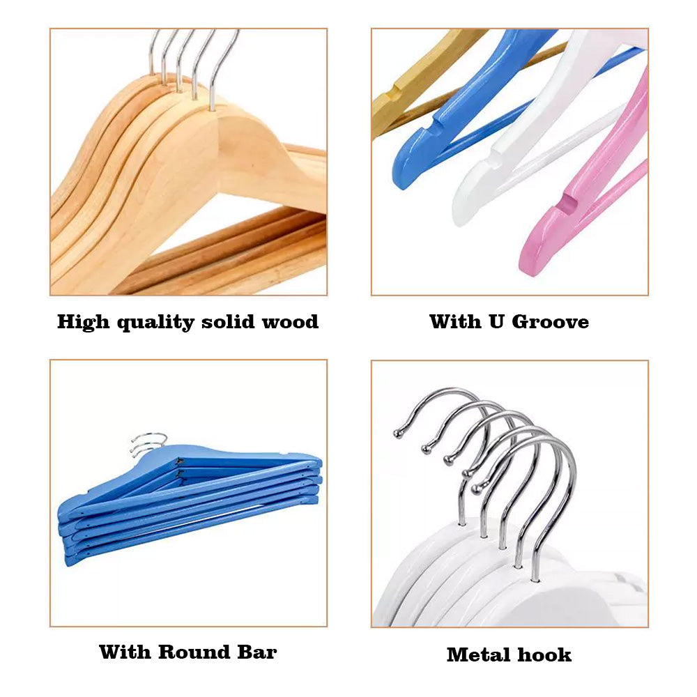 Wedding Engraved Wooden Hanger, Blue Solid Bridesmaid Hangers Wood Hanger 44.5cm with Bar, Unique and Fashion Custom Hanger,pack of 30pcs De-Liang Dress Forms