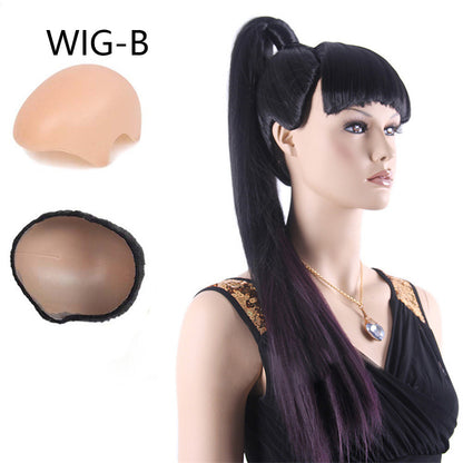 DE-LIANG Clearance Female Head Mannequin Wig Display,Colorful Hard Shell Ponytail Wig Display Mannequin Head,Use for barbershop/Clothing Shop Design Ideas and Wig Shop InteriorDesign DL2379 De-Liang Dress Forms