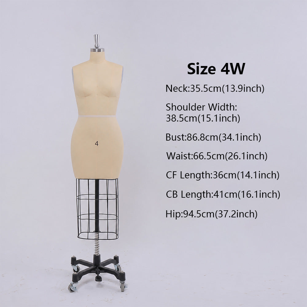 DE-LIANG Professional Bridal & Evening Gown Dress Form, Western Sizes 0-28