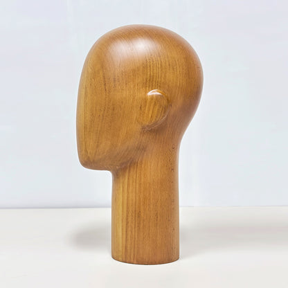 Wooden Mannequin Head Stand | Wig Hat Glasses Tie Display | DE-LIANG
