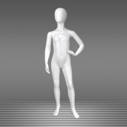 Glossy White Childs Display Mannequin Full Body Dress Form