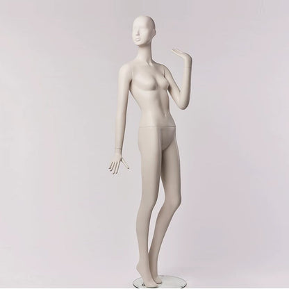 Beige Facial Feature Female Full Body Mannequin,Mannequin Torso,Full-Body Mannequin For Wedding Window Stand/Sitting Model Props Shot Dummy DL0067 De-Liang Dress Forms