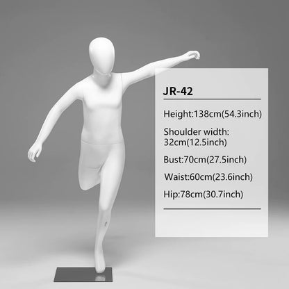 JELIMATE Kids Sports Mannequin Full Body Running & Jumping – Child Athletic Display Form