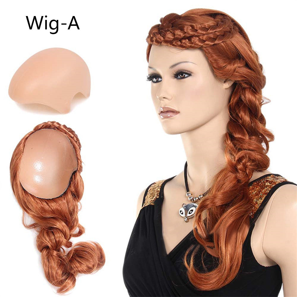 DE-LIANG Fashional Female Mannequin's Wig, Handmade Head Mannequin,High Ponytail for Window Manikin Head Decorate,Luxury Wigs, Cosplay Wig DL2395