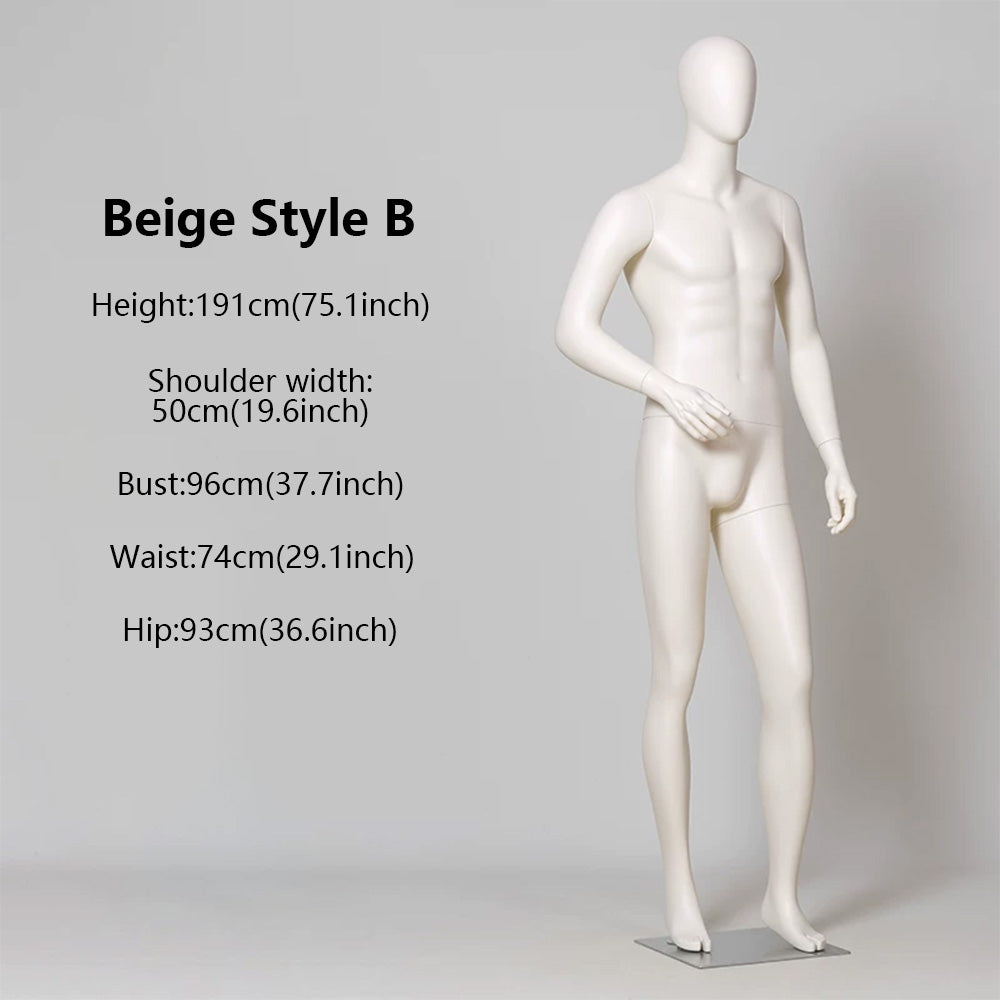 DE-LIANG Male Full Body Premium Mannequin for Clothing Display | Standing & Sitting Pose