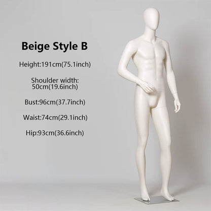 DE-LIANG Male Full Body Premium Mannequin for Clothing Display | Standing & Sitting Pose