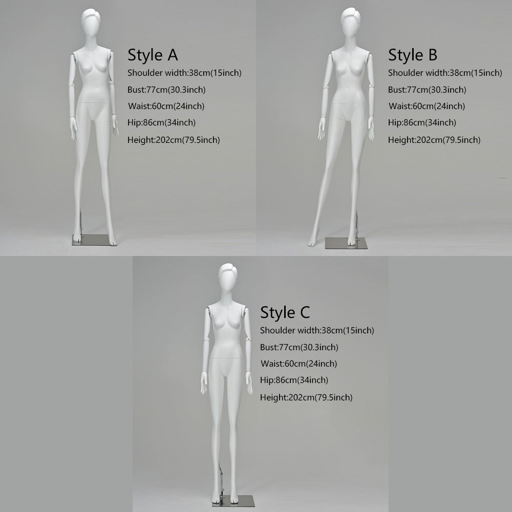 Female Full Body Mannequin, Luxury Sitting/Standing Model with Matt White Wig, Ideal for Boutique Window Displays, Fashion Gift De-Liang Dress Forms