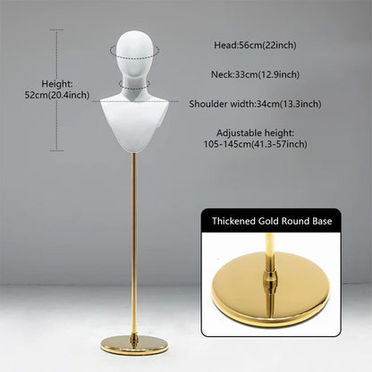 DE-LIANG Cosplay Mannequin Head Stand | Wigs Hats Jewelry | Extra-Long Wig Display