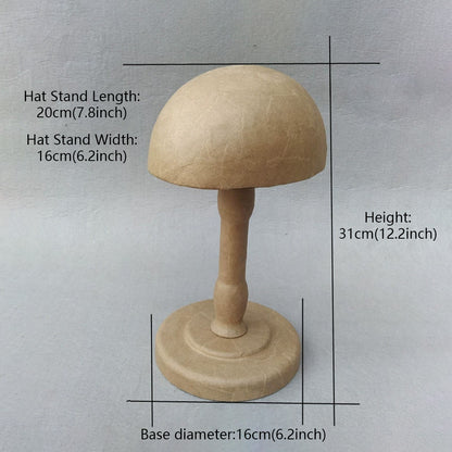 DE-LIANG Kraft Paper Mannequin Head & Dress Form for Garment Sample Display & Hat Wig