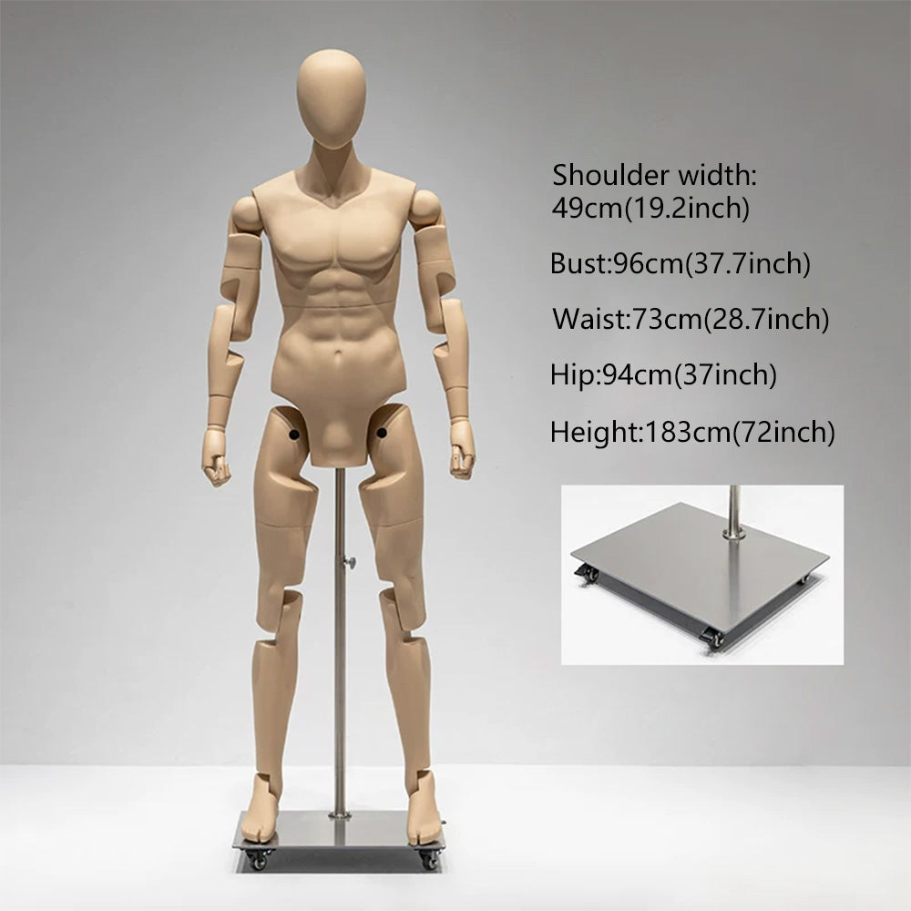DE-LIANG Poseable Athletic Robot Mannequin for Running, Jumping & Activewear Displays