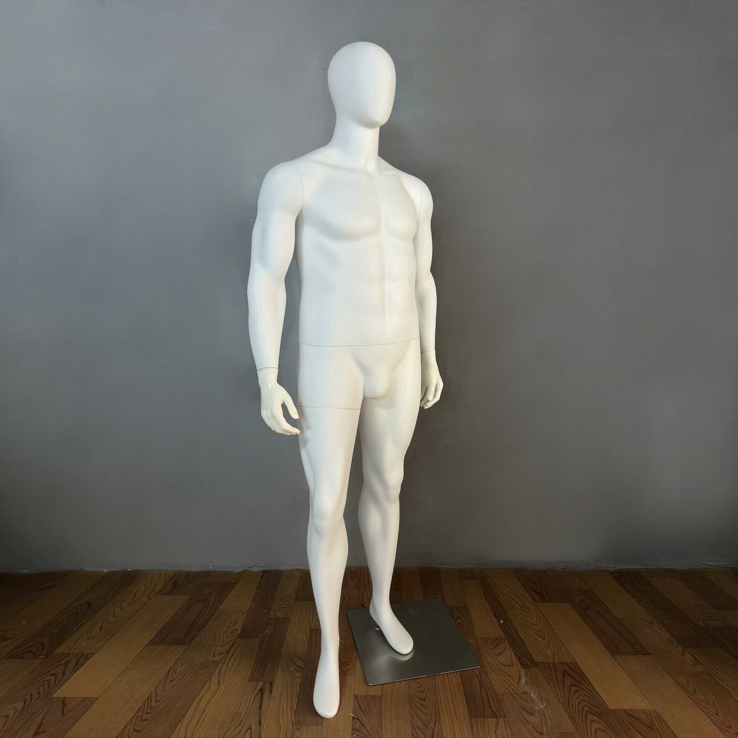 DE-LIANG Maniquí femenino de cuerpo entero de talla grande, blanco, maniquíes de exhibición realistas para mujer, maniquí de fibra de vidrio, torso, vestido, blanco, 1 pieza