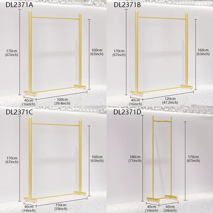 DE-LIANG Floor Clothing Display Rack Creative High-End Golden Big Tube Hanger Combination Women's Clothing Store Clothing Display Stand DL2371