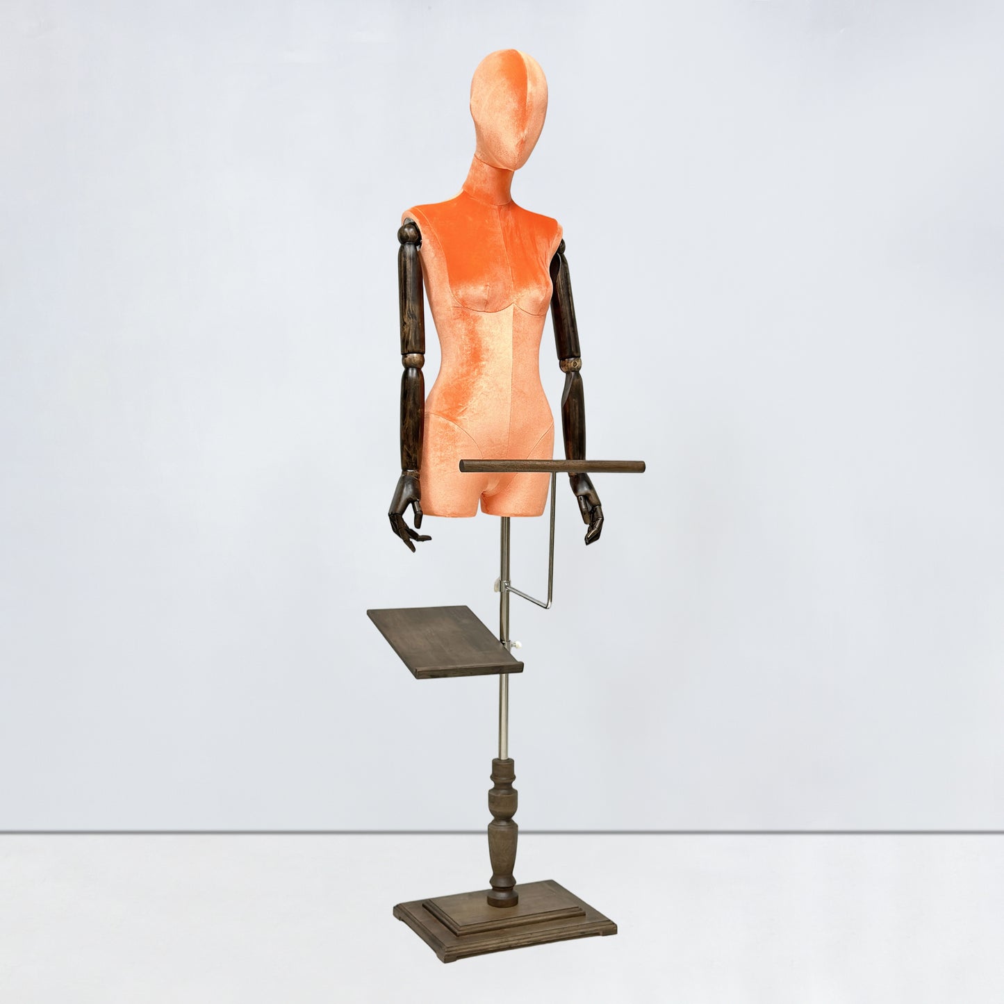 DE-LIANG Velvet Half Body Mannequin for Clothing Boutique & Retail Display | 4 Colors