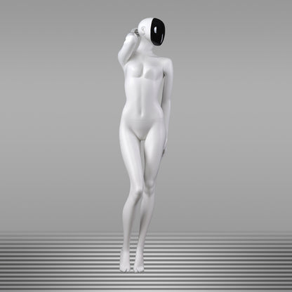 DE-LIANG Colorful Glossy Female Mannequins ,Abstract Full Body Fiberglass Display Models
