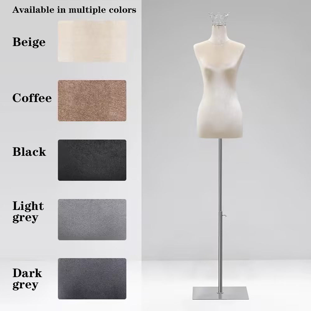 Fashionable Velvet Female Mannequin Torso Stand – Perfect for Eye-Catching Retail Displays