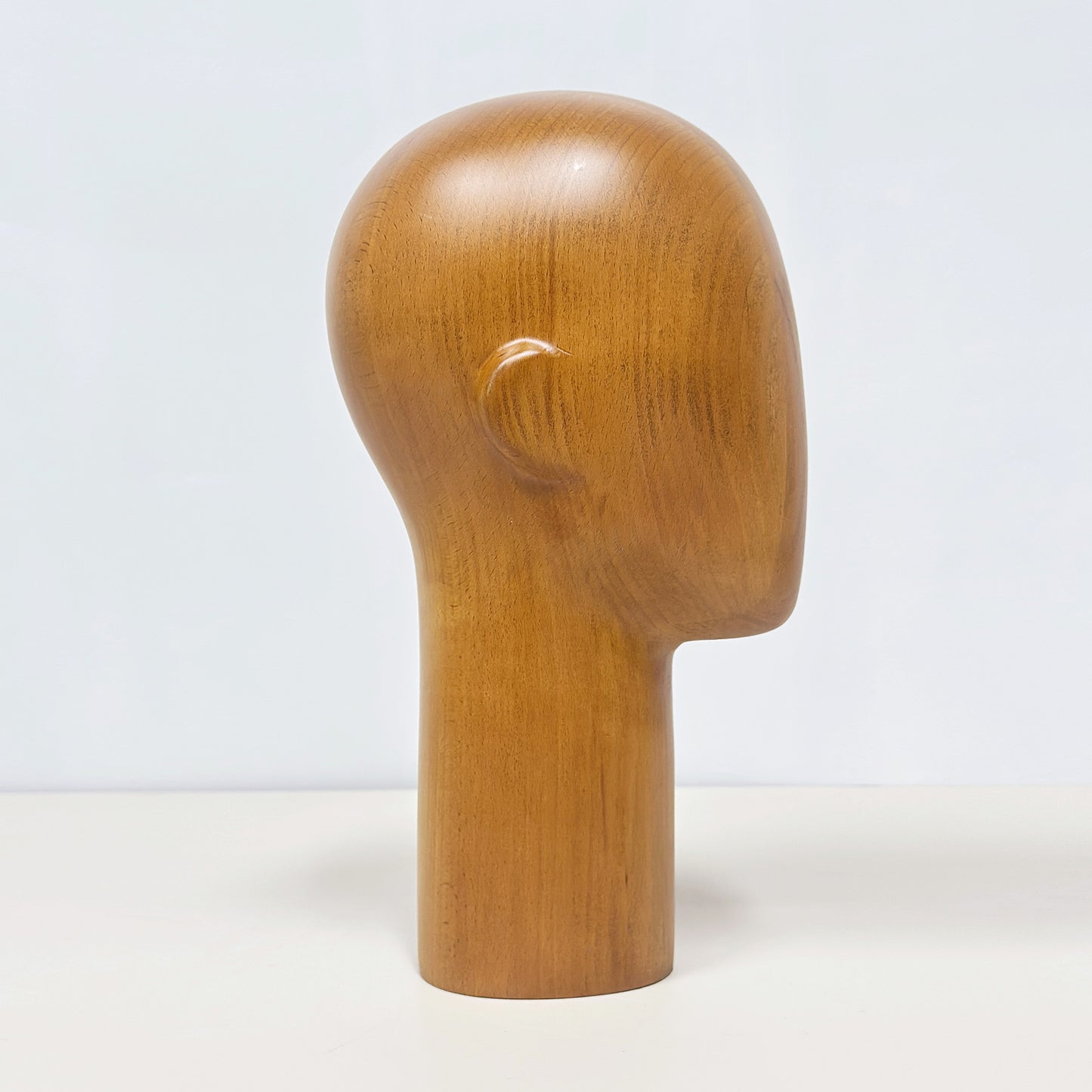 Wooden Mannequin Head Stand | Wig Hat Glasses Tie Display | DE-LIANG