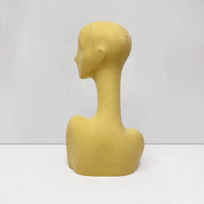 DE-LIANG Swan Neck Velvet Mannequin Head, Fiberglass Wig & Jewelry Display